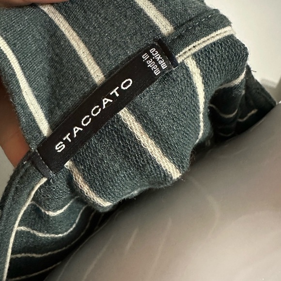 Staccato Dark Green Striped Long Sleeve Top - Picture 4 of 6